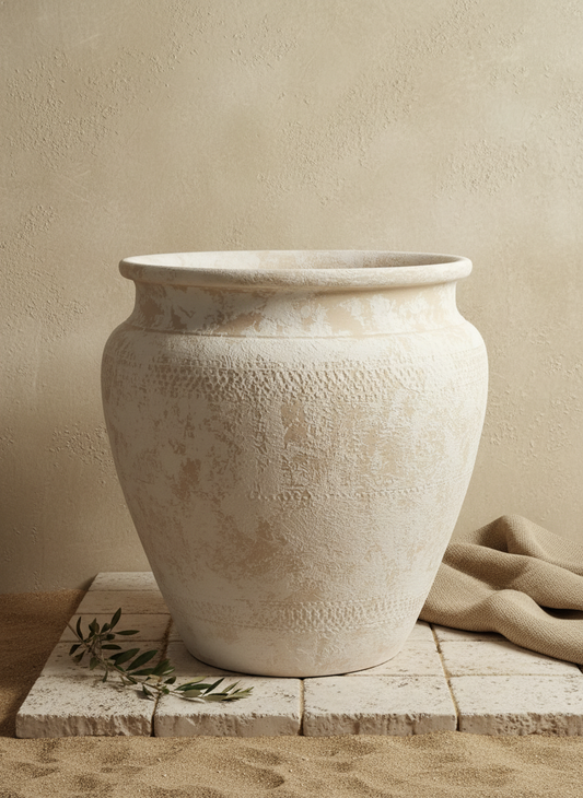 Vaso terracota artesanal Alura C made in Portugal, decoração wabi-sabi, minimalista, rústico, mediterrânico, e outras. Decoração e design de interiores; decoração e design biofílico;