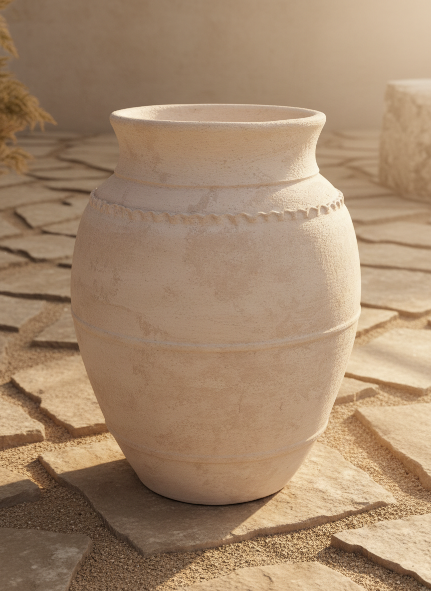 Vaso terracota artesanal LAMOUR B feito à mão Portugal. Decoração minimalista, wabi-sabi, rústica, mediterrânico e farmehouse. Decoração e design de interiores; decoração e design biofílico;