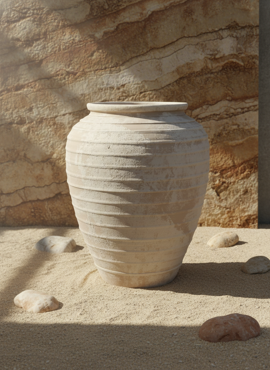 Vaso terracota artesanal Marua N, MADE IN Portugal. Estilo wabi-sabi, minimalista, rústico, mediterrânico, moderno e outras. Decoração sustentável e design de interiores; design biofílico;