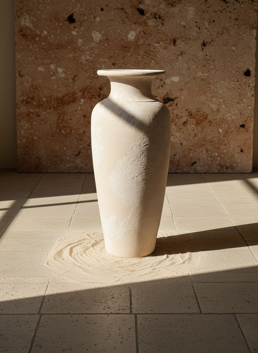 Vaso terracota artesanal EXC 13, handmade em Portugal. Decoração orgânica; cottagecore, wabi-sabi, farmhouse, Japandi, minimalista, mediterrânica e moderno. Design de interiores sustentável; design biofílico;