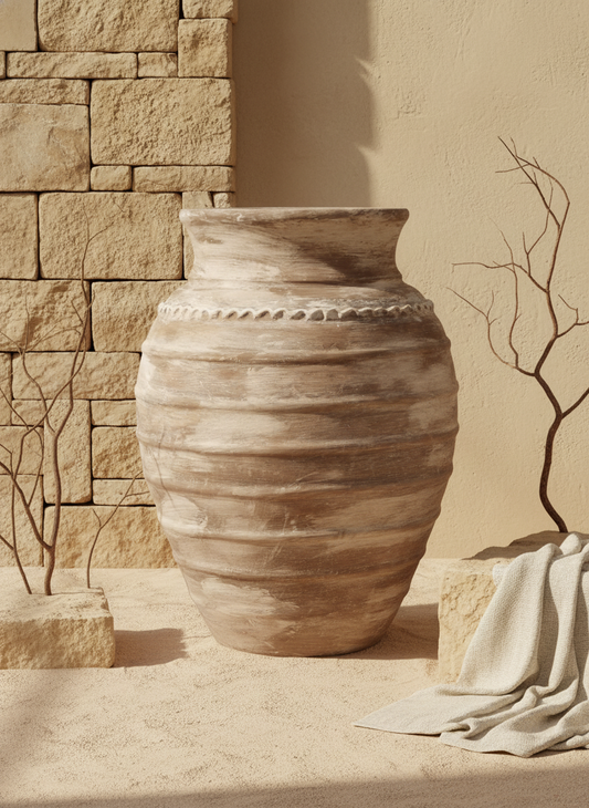 Vaso terracota artesanal RÚSTICO G feito à mão Portugal. Decoração minimalista, wabi-sabi, rústica, mediterrânico e farmehouse. Decoração e design de interiores; decoração e design biofílico;