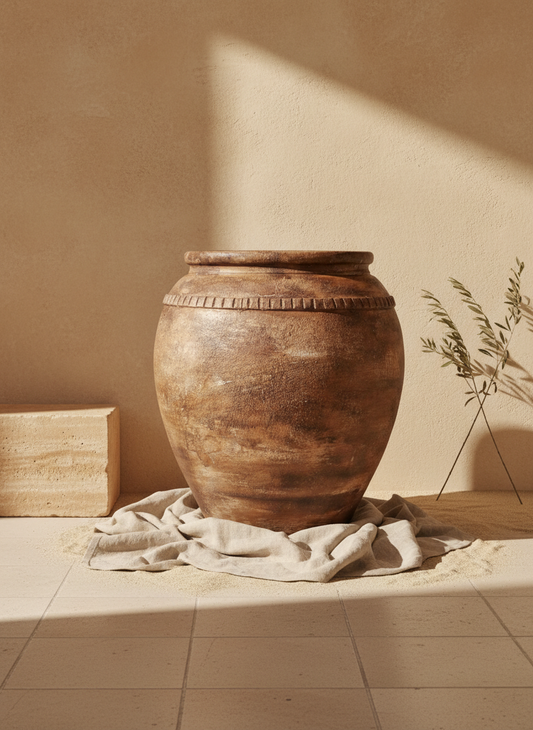 Vaso terracota artesanal RÚSTICO N feito à mão Portugal, decoração wabi-sabi, minimalista, rústico, mediterrânico, Japandi e farmehouse. Decoração e design de interiores; decoração e design biofílico;