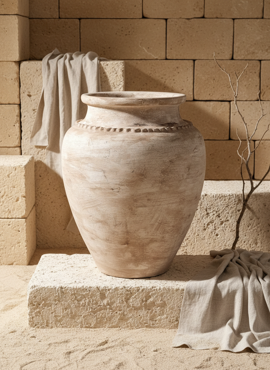 Vaso terracota artesanal RÚSTICO U feito à mão Portugal. Decoração de interiores e exteriores; Desing biofílico; Estilos cottagecore, rústico, mediterrânico, Japandi, wabi-sabi e farmehouse.