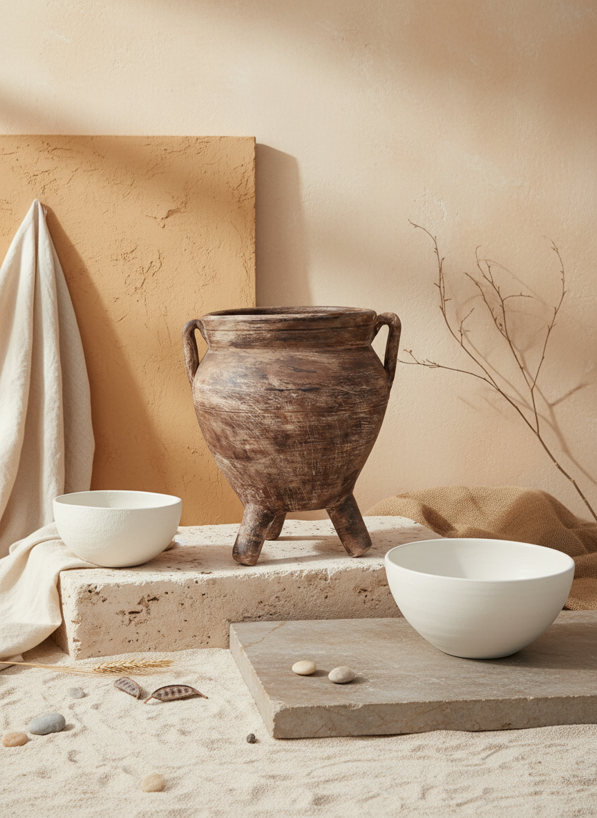Rustic terracotta pot V - 43cm - Handmade Portuguese - Decoration