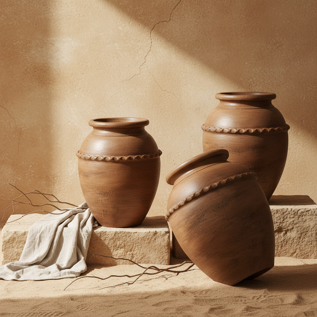 Vaso terracota artesanal RÚSTICO X. Feito à mão em Portugal com inspiração nos estilos minimalista, rústico, mediterrânico, Japandi, estilo wabi-sabi e farmehouse. Design biofílico; Decoração de interiores e exteriores