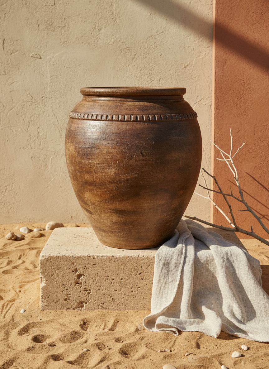 Vaso terracota artesanal RÚSTICO N feito à mão Portugal, decoração wabi-sabi, minimalista, rústico, mediterrânico, Japandi e farmehouse. Decoração e design de interiores; decoração e design biofílico;