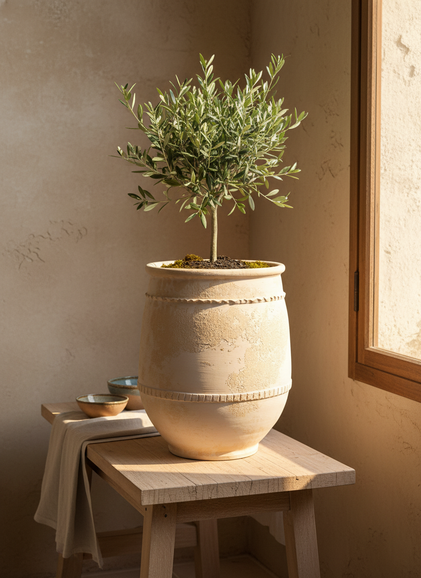 Vaso terracota artesanal Alba A feito à mão Portugal, decoração Japandi, minimalista, , mediterrânica, cottagecore; moderno, clean e outras. Decoração e design de interiores; decoração e design biofílico;