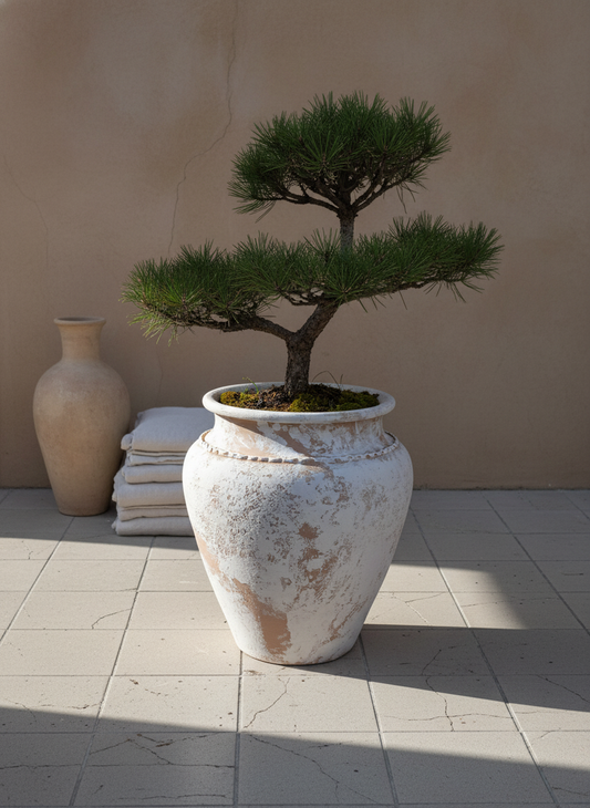 Vaso terracota artesanal Kora C feito à mão Portugal, decoração wabi-sabi, minimalista, rústico, mediterrânico, e outras. Decoração e design de interiores; decoração e design biofílico;