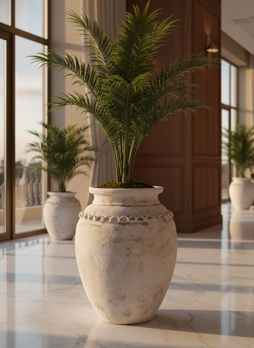 Vaso terracota artesanal Tamar C feito à mão Portugal. biofílico; Decoração estilo wabi-sabi, minimalista, rústico, mediterrânico, Japandi e farmehouse. Decoração de interiores;  