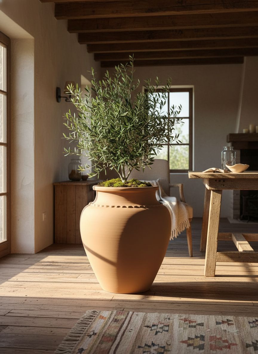 Vaso terracota artesanal Kora A feito à mão Portugal, decoração wabi-sabi, minimalista, rústico, mediterrânico, e outras. Decoração e design de interiores; decoração e design biofílico;