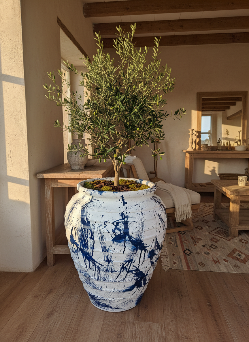 Vaso terracota artesanal Safi B feito à mão Portugal, decoração wabi-sabi, minimalista, rústico, mediterrânico, e outras. Decoração e design de interiores; decoração e design biofílico;