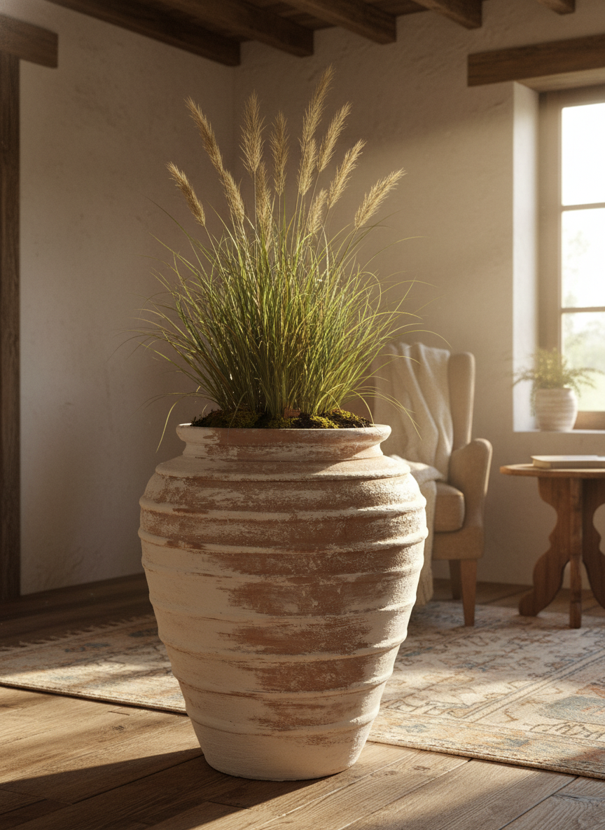 Vaso terracota artesanal Marua D feito à mão Portugal, decoração wabi-sabi, minimalista, rústico, mediterrânico, e outras. Decoração e design de interiores; decoração e design biofílico;