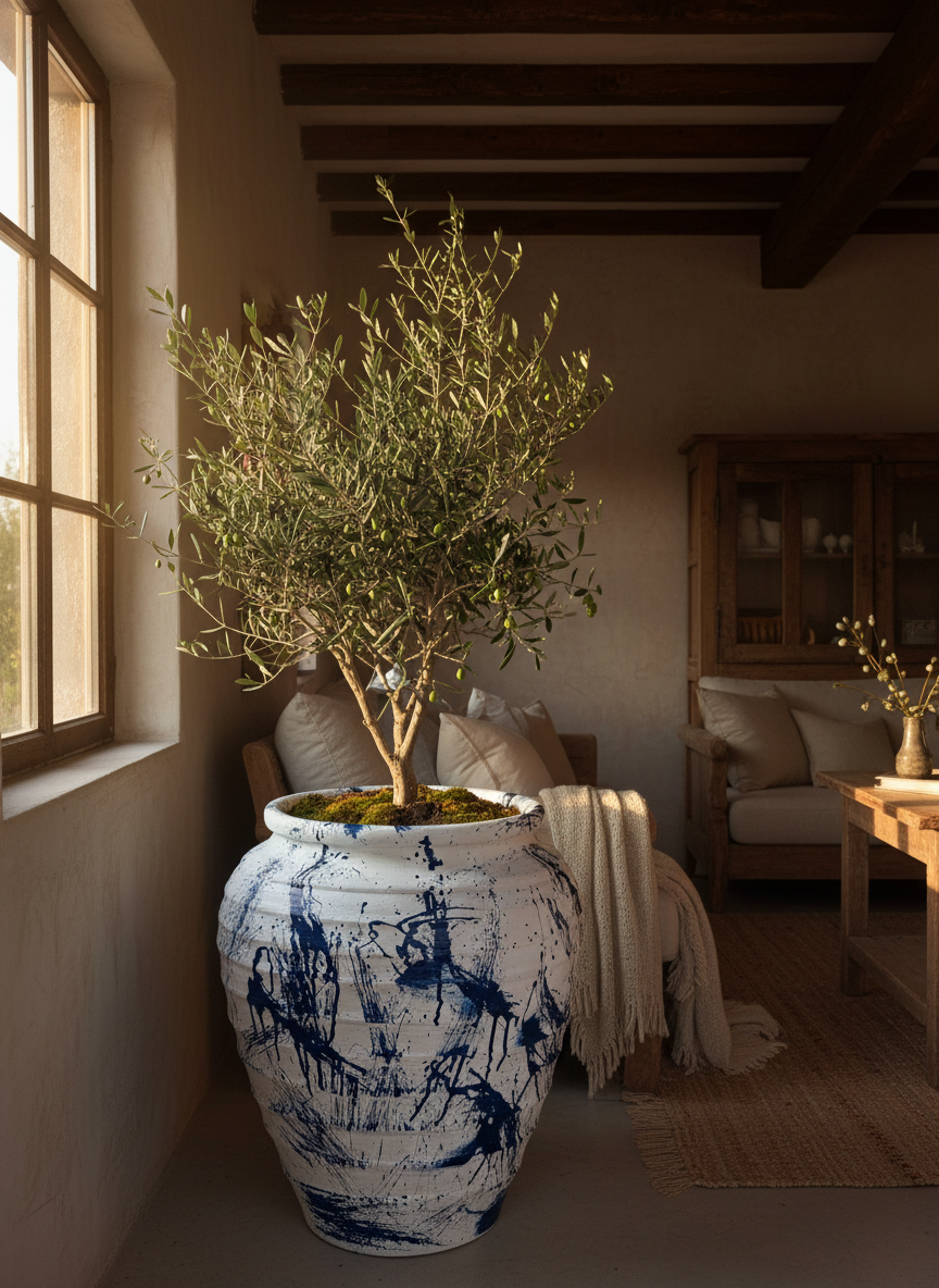 Vaso terracota artesanal Safi B feito à mão Portugal, decoração wabi-sabi, minimalista, rústico, mediterrânico, e outras. Decoração e design de interiores; decoração e design biofílico;