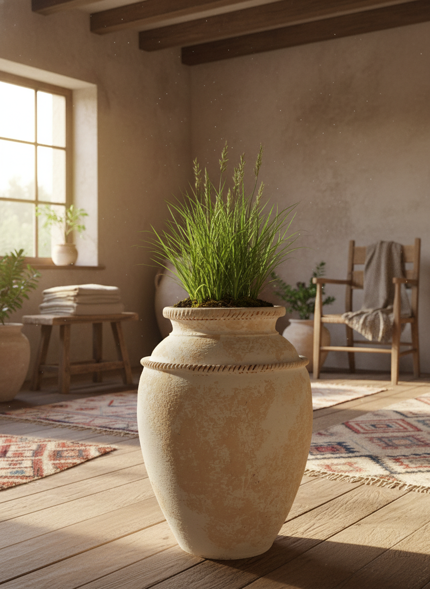 Vaso terracota artesanal Tamar A feito à mão Portugal, decoração wabi-sabi, minimalista, rústico, mediterrânico, e outras. Decoração e design de interiores; decoração e design biofílico; 