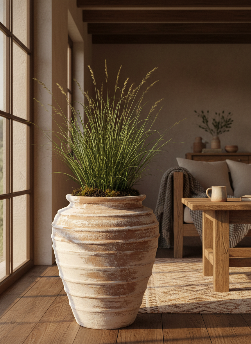 Vaso terracota artesanal Marua D feito à mão Portugal, decoração wabi-sabi, minimalista, rústico, mediterrânico, e outras. Decoração e design de interiores; decoração e design biofílico;