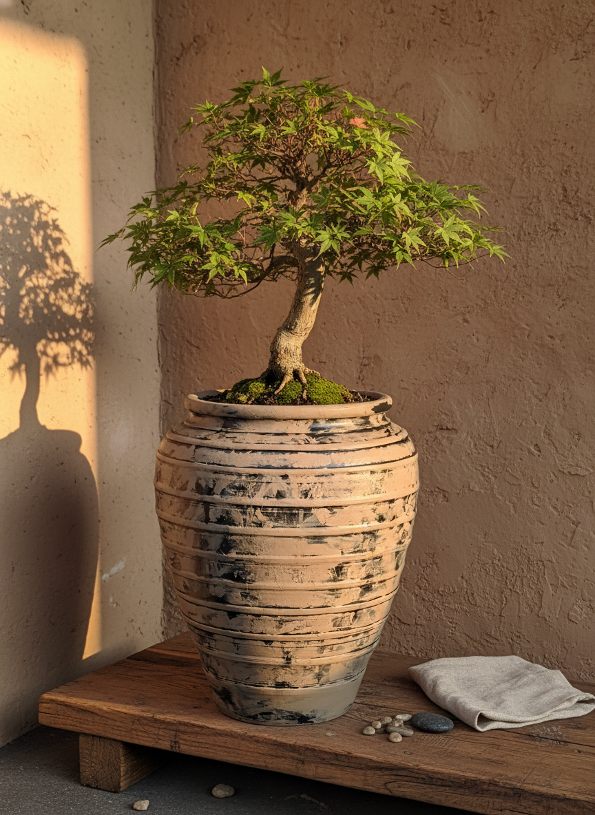 Vaso terracota artesanal Marua B feito à mão Portugal, decoração wabi-sabi, minimalista, rústico, mediterrânico, e outras. Decoração e design de interiores; decoração e design biofílico; 