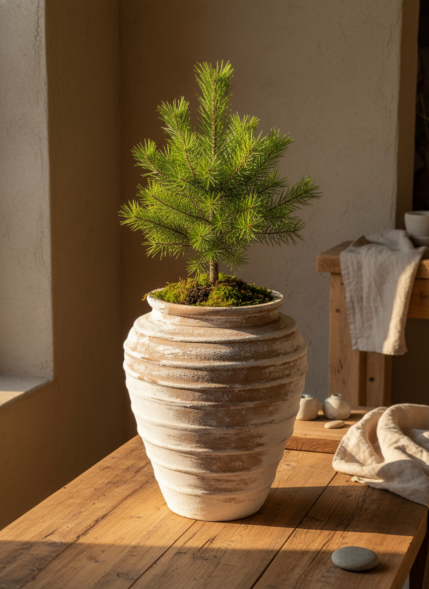 Vaso terracota artesanal Marua D feito à mão Portugal, decoração wabi-sabi, minimalista, rústico, mediterrânico, e outras. Decoração e design de interiores; decoração e design biofílico;