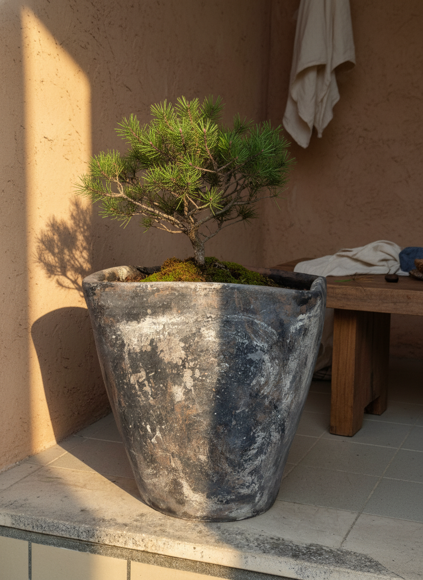 Vaso terracota artesanal  EXC 4, feito à mão Portugal, decoração wabi-sabi, farmhouse, Japandi, minimalista, mediterrânica, cottagecore e moderno. Decoração e design de interiores; decoração e design biofílico;