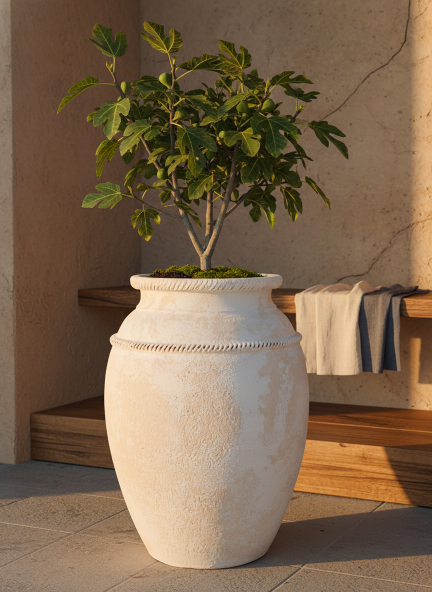 Vaso terracota artesanal Tamar A feito à mão Portugal, decoração wabi-sabi, minimalista, rústico, mediterrânico, e outras. Decoração e design de interiores; decoração e design biofílico; 