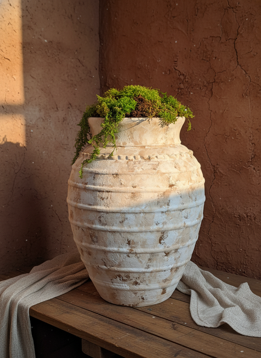 Vaso terracota artesanal Exclusivo 1 feito à mão Portugal, decoração wabi-sabi, minimalista, rústico, mediterrânico, e outras. Decoração e design de interiores; decoração e design biofílico;