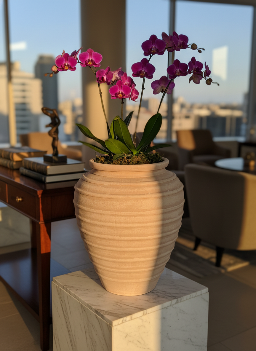 Vaso terracota artesanal Marua F, feito à mão Portugal, decoração wabi-sabi, minimalista, rústico, mediterrânico, e outras. Decoração sustentável e design de interiores; design biofílico;