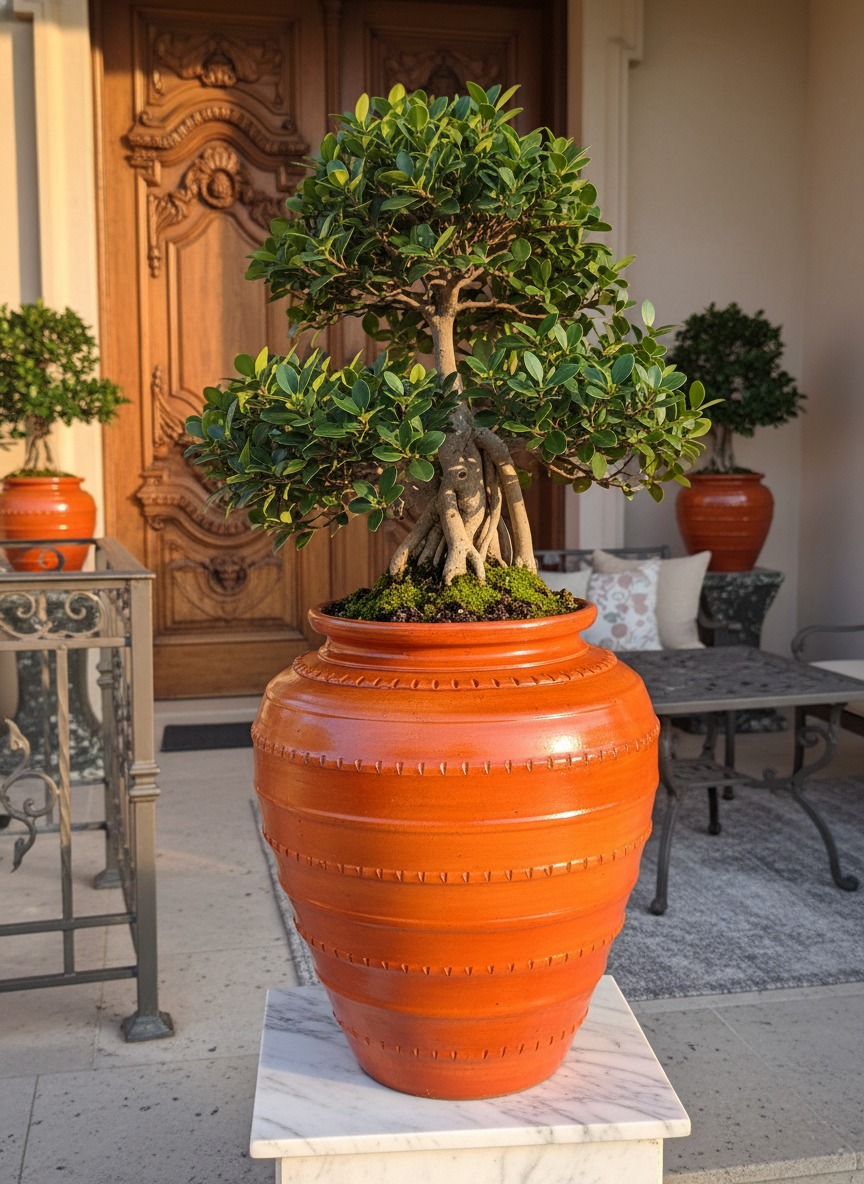 Vaso terracota artesanal  Safi G handmade em Portugal. Decoração sustentável nos estilos wabi-sabi, farmhouse, Japandi, minimalista, mediterrânica, cottagecore e moderno.  Design de interiores; design biofílico;