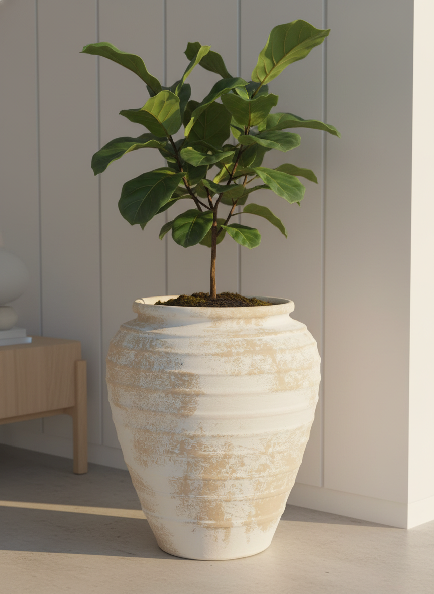 Vaso terracota artesanal Marua G, feito à mão Portugal. Estilo wabi-sabi, minimalista, rústico, mediterrânico, e outras. Decoração sustentável e design de interiores; design biofílico;