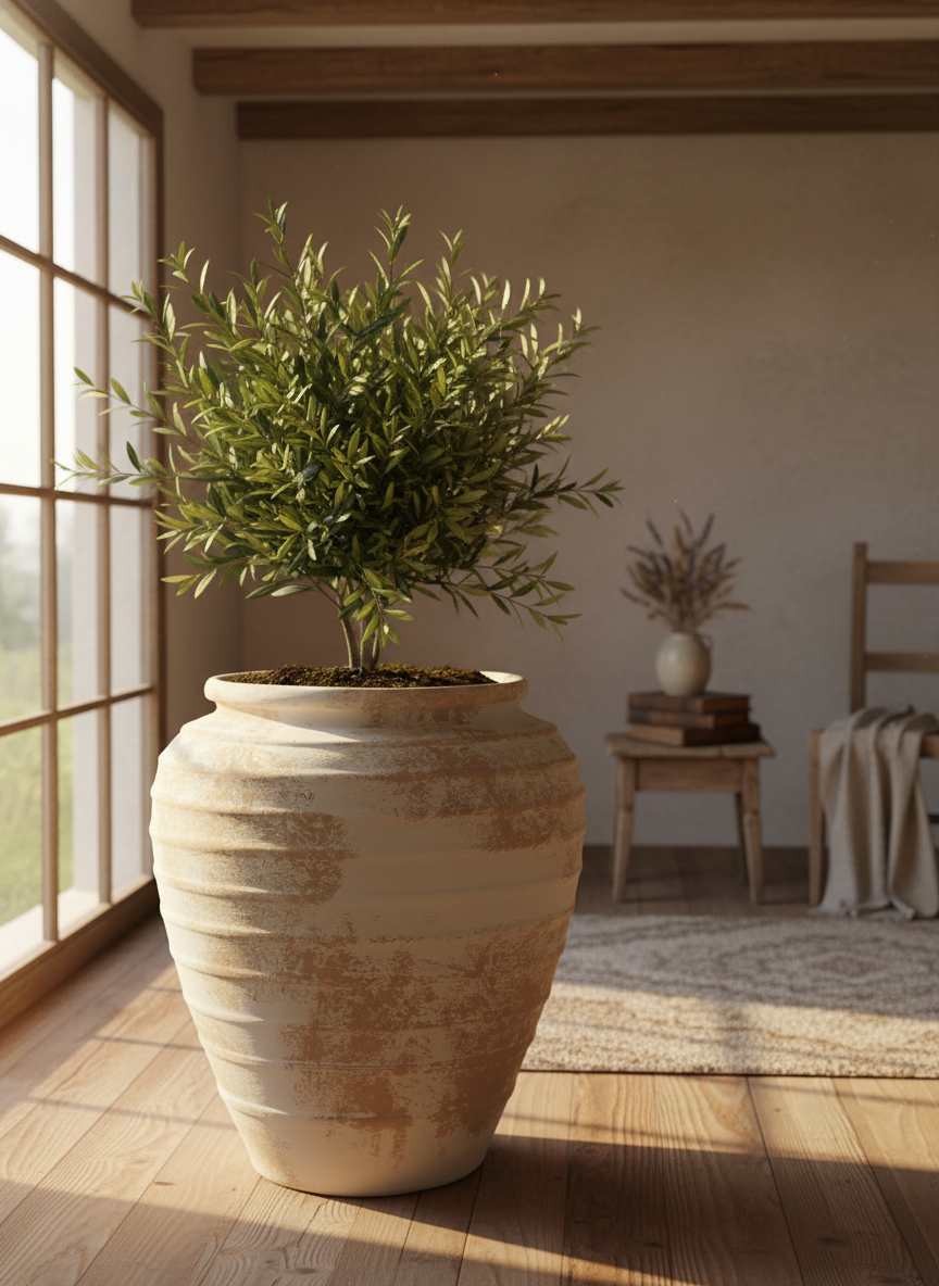 Vaso terracota artesanal Marua G, feito à mão Portugal. Estilo wabi-sabi, minimalista, rústico, mediterrânico, e outras. Decoração sustentável e design de interiores; design biofílico;