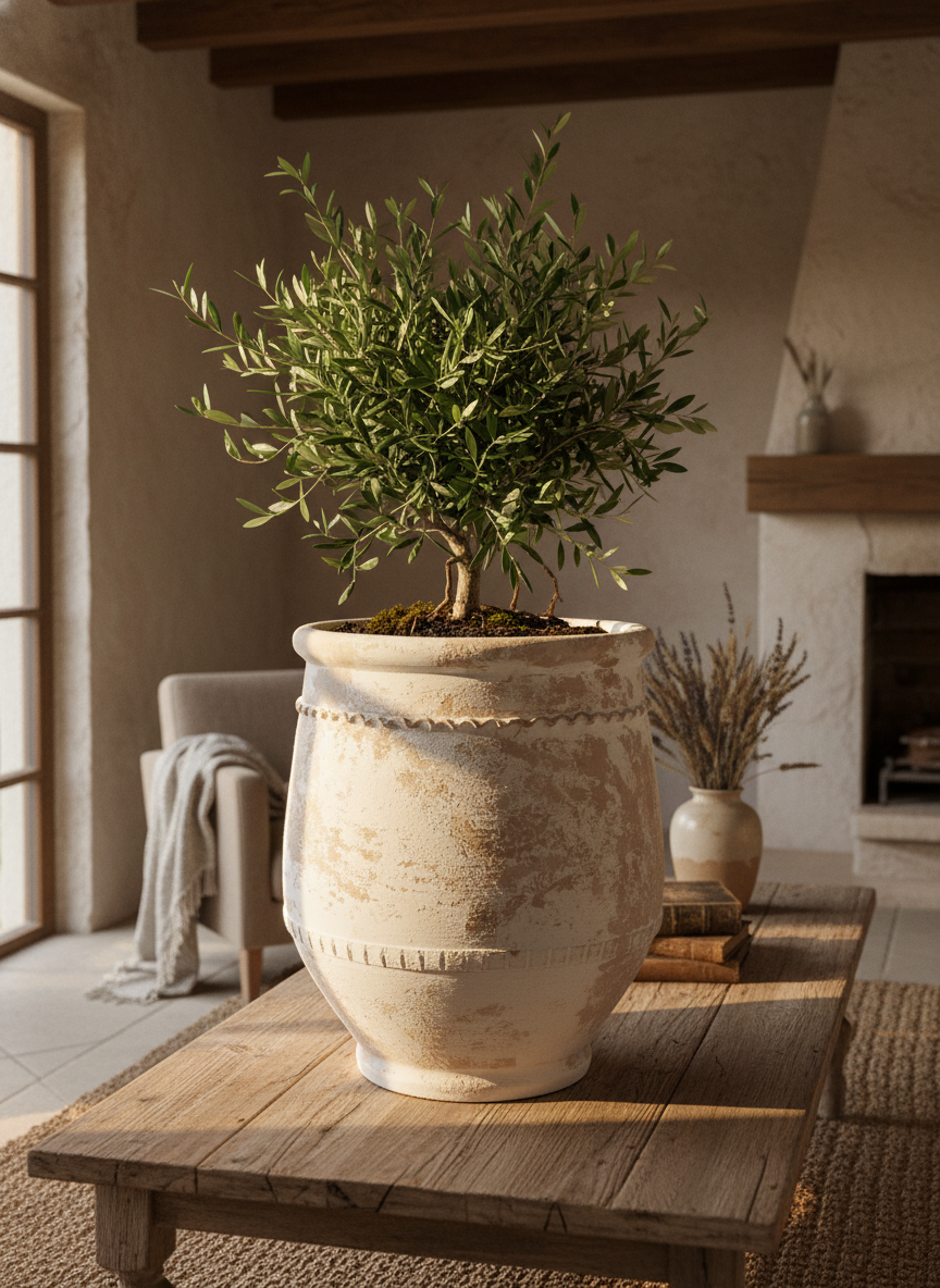 Vaso terracota artesanal Alba F feito à mão Portugal. Decoração Wabi-sabi, minimalista, rústico, farmhouse e moderno. Decoração e design de interiores; design biofílico; decoração sustentável.