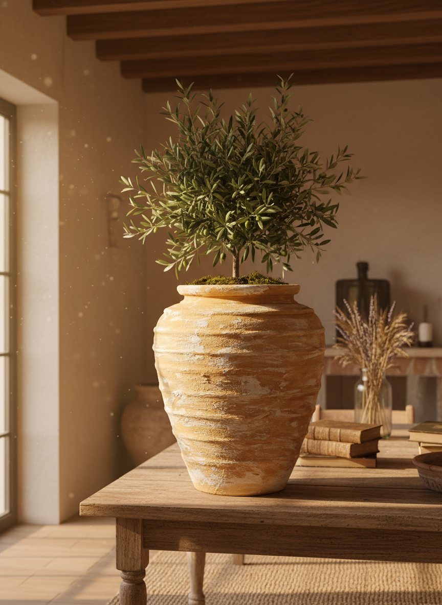 Vaso terracota artesanal Marua I, feito à mão Portugal. Decoração sustentável. Estilos cottage, wabi-sabi, minimalista, rústico, mediterrânico, e outras. Design de interiores; design biofílico;