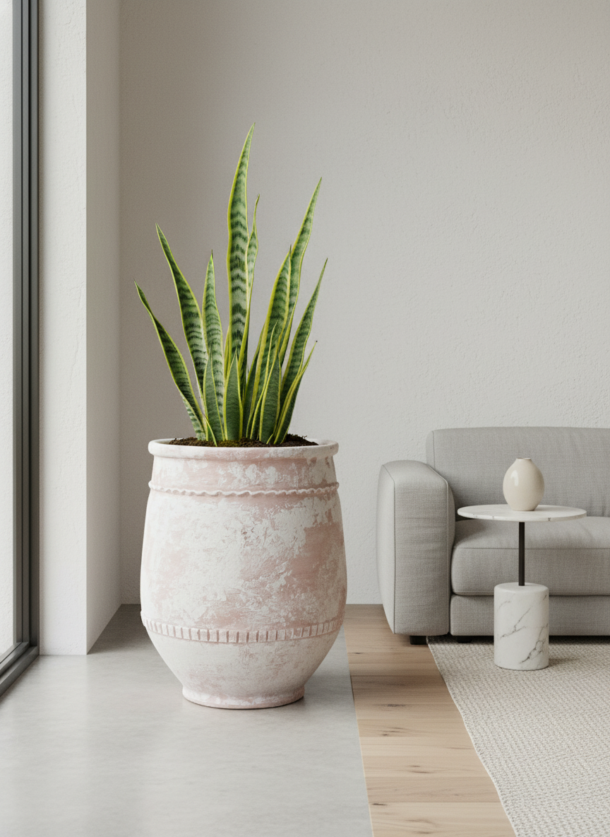 Vaso terracota artesanal Alba E feito à mão Portugal, decoração Wabi-sabi, minimalista, rústico, farmhouse e moderno. Decoração e design de interiores; decoração e design biofílico;