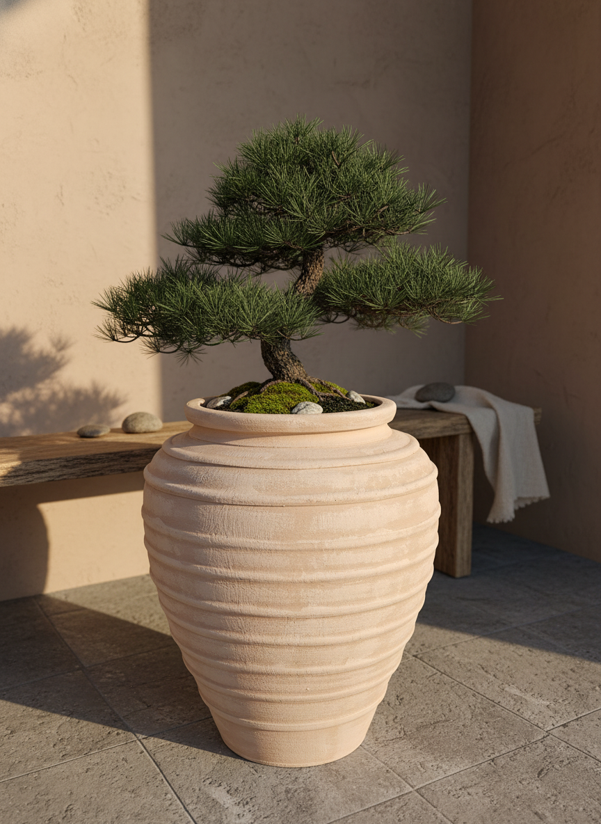 Vaso terracota artesanal Marua F, feito à mão Portugal, decoração wabi-sabi, minimalista, rústico, mediterrânico, e outras. Decoração sustentável e design de interiores; design biofílico;