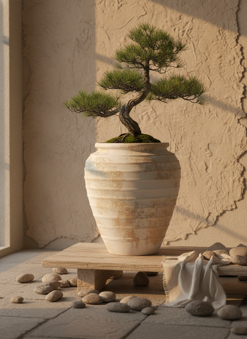 Vaso terracota artesanal Marua G, feito à mão Portugal. Estilo wabi-sabi, minimalista, rústico, mediterrânico, e outras. Decoração sustentável e design de interiores; design biofílico;