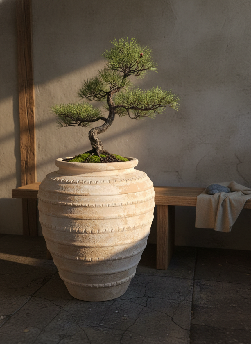 Vaso terracota artesanal Marua A feito à mão Portugal, decoração wabi-sabi, minimalista, rústico, mediterrânico, e outras. Decoração e design de interiores; decoração e design biofílico; 