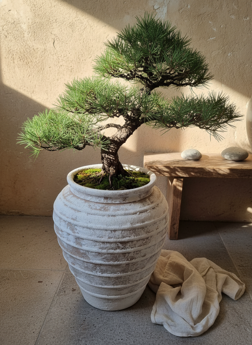 Vaso terracota artesanal Marua H, feito à mão Portugal. Decoração sustentável. Estilo wabi-sabi, minimalista, rústico, mediterrânico, e outras. Design de interiores; design biofílico;