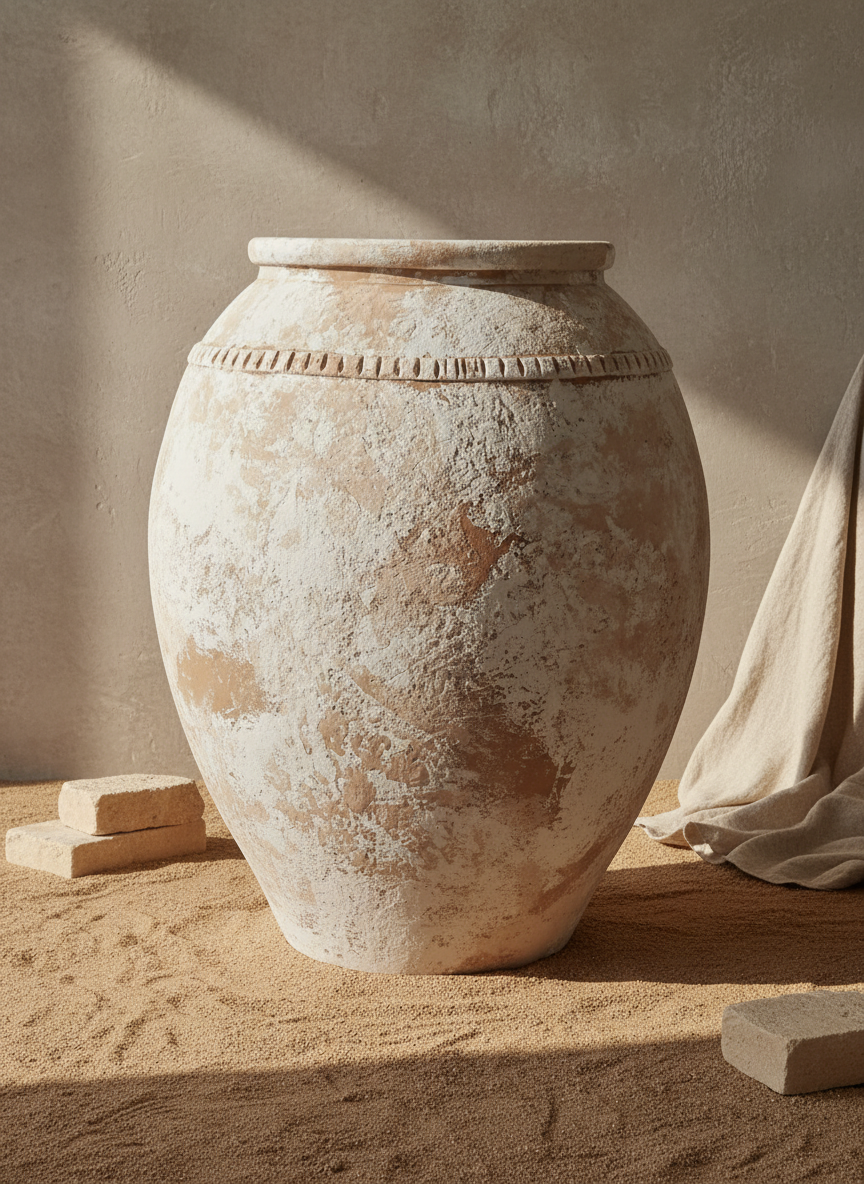 Vaso terracota artesanal Luma E, artesanalmente feito em Portugal, decoração wabi-sabi, minimalista, rústica, mediterrânica, cottagecore e farmhouse . Decoração e design de interiores; decoração e design biofílico;