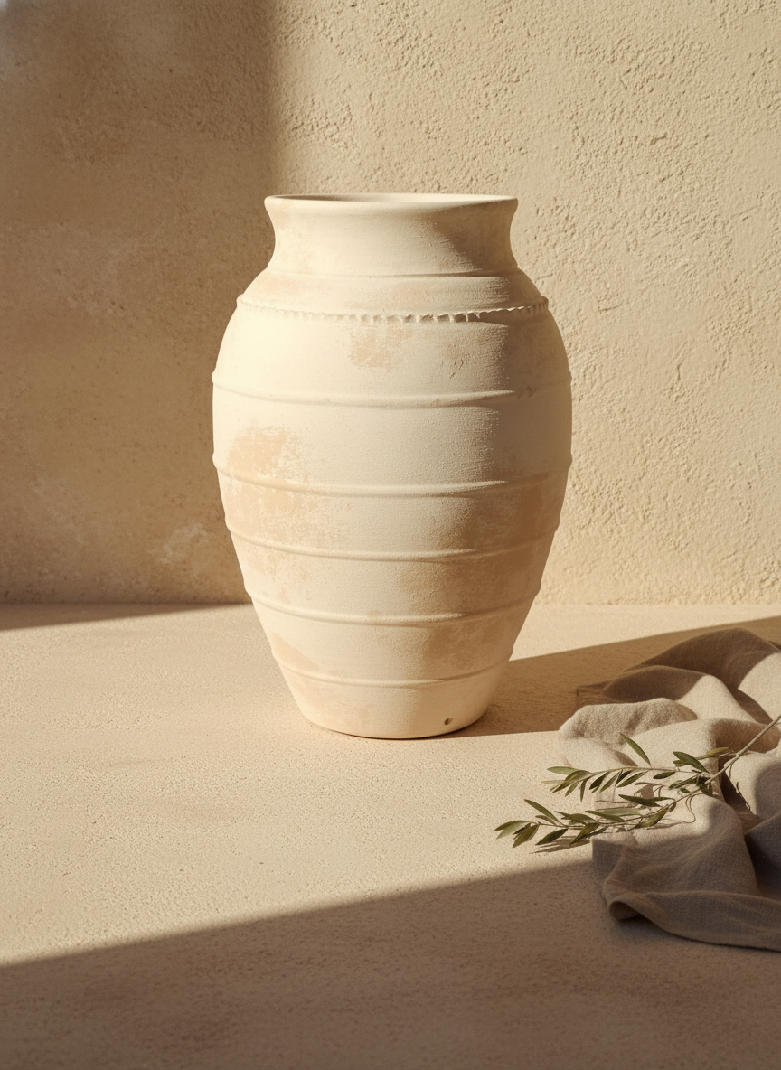 Vaso terracota artesanal LAMOUR F feito à mão Portugal. Decoração sustentável;decoração e design biofílico; Decoração minimalista, wabi-sabi, rústica, mediterrânico e farmehouse.  Design de interiores; 