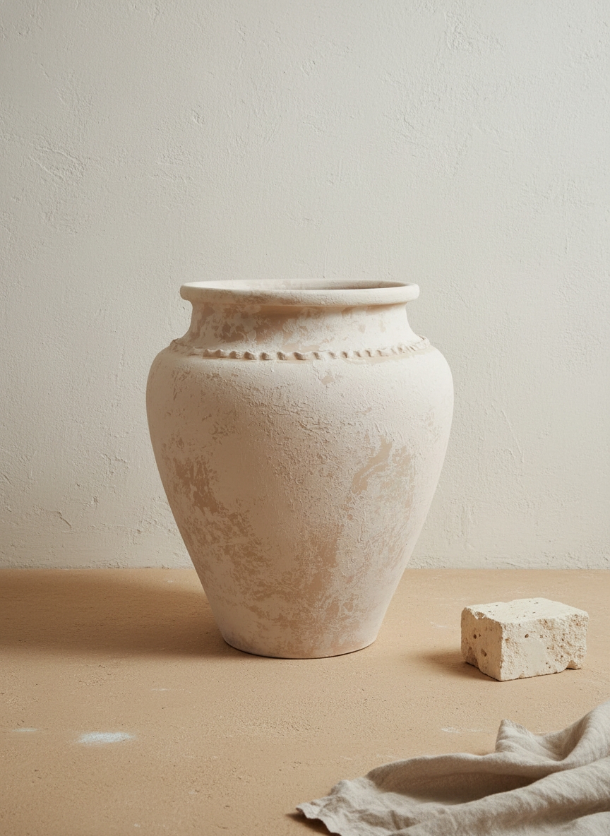 Vaso terracota artesanal Kora N,  artesanato feito em Portugal.  Design biofílico; Decoração sustentável nos estilos: Japandi, minimalista, rústico, mediterrânico, farmhouse e cottage. Decoração de interiores; 