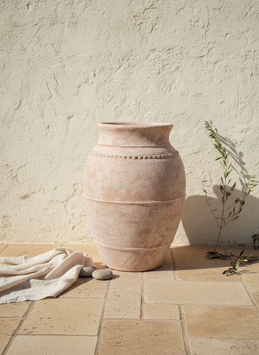 Vaso Terracota artesanal LAMOUR A - 56cm - Artesanal Português - Decoração