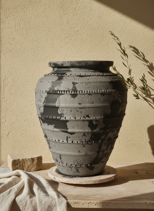 Vaso terracota artesanal Marua B feito à mão Portugal, decoração wabi-sabi, minimalista, rústico, mediterrânico, e outras. Decoração e design de interiores; decoração e design biofílico;