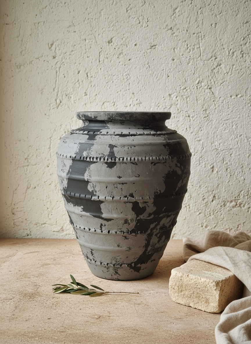 Vaso terracota artesanal Marua B feito à mão Portugal, decoração wabi-sabi, minimalista, rústico, mediterrânico, e outras. Decoração e design de interiores; decoração e design biofílico;
