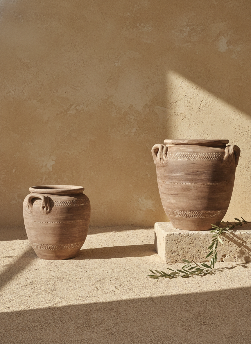 Vaso terracota artesanal RÚSTICO Z.1 made in Portugal. Estilo orgânico. Decoração wabi-sabi, minimalista, rústico, mediterrânico, Japandi e farmehouse. Decoração e design de interiores; decoração e design biofílico;
