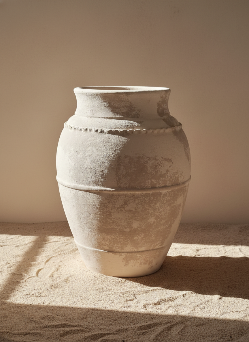 Vaso terracota artesanal LAMOUR E feito à mão Portugal. Decoração sustentável; Design de interiores; decoração e design biofílico; Decoração minimalista, wabi-sabi, rústica, mediterrânico e farmehouse. 