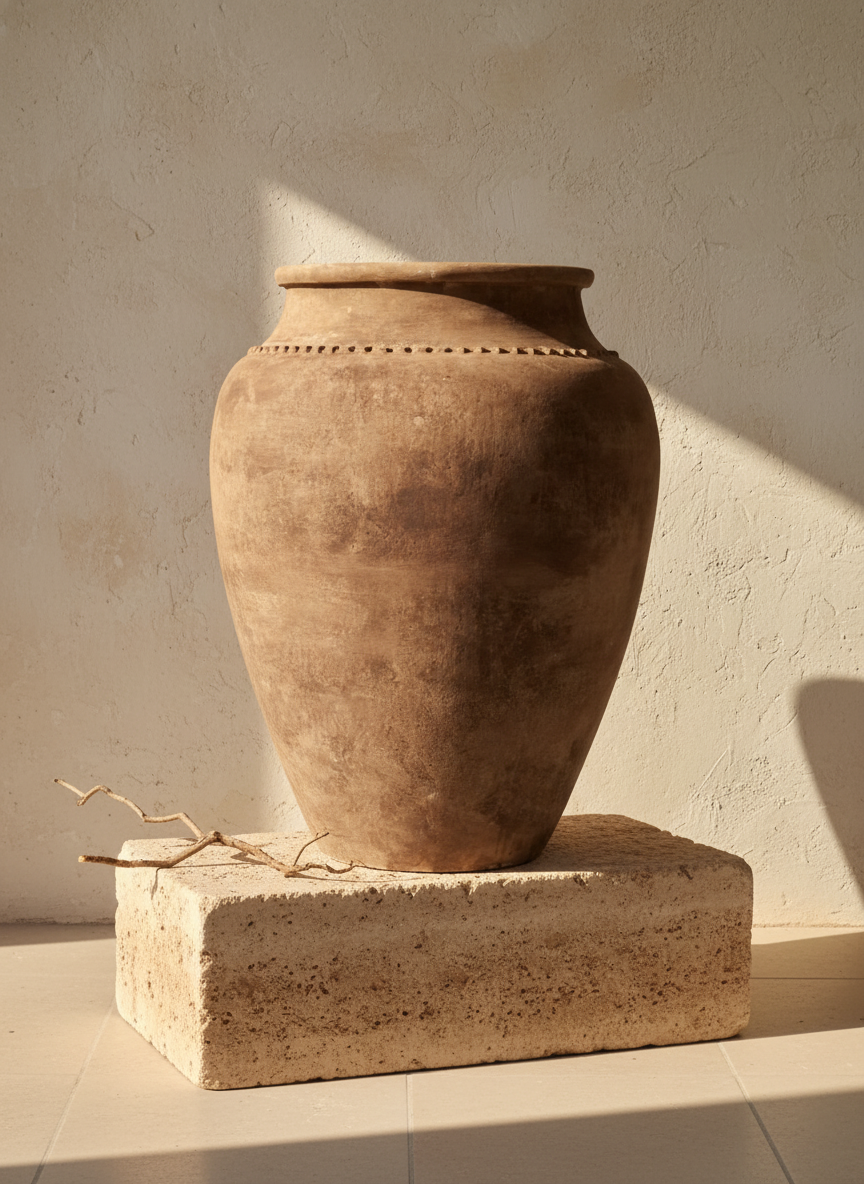 Vaso terracota artesanal RÚSTICO Y feito à mão em Portugal. decoração e design biofílico; Decoração wabi-sabi, minimalista, rústica, mediterrânica, cottagecore e farmhouse . Decoração e design de interiores; 