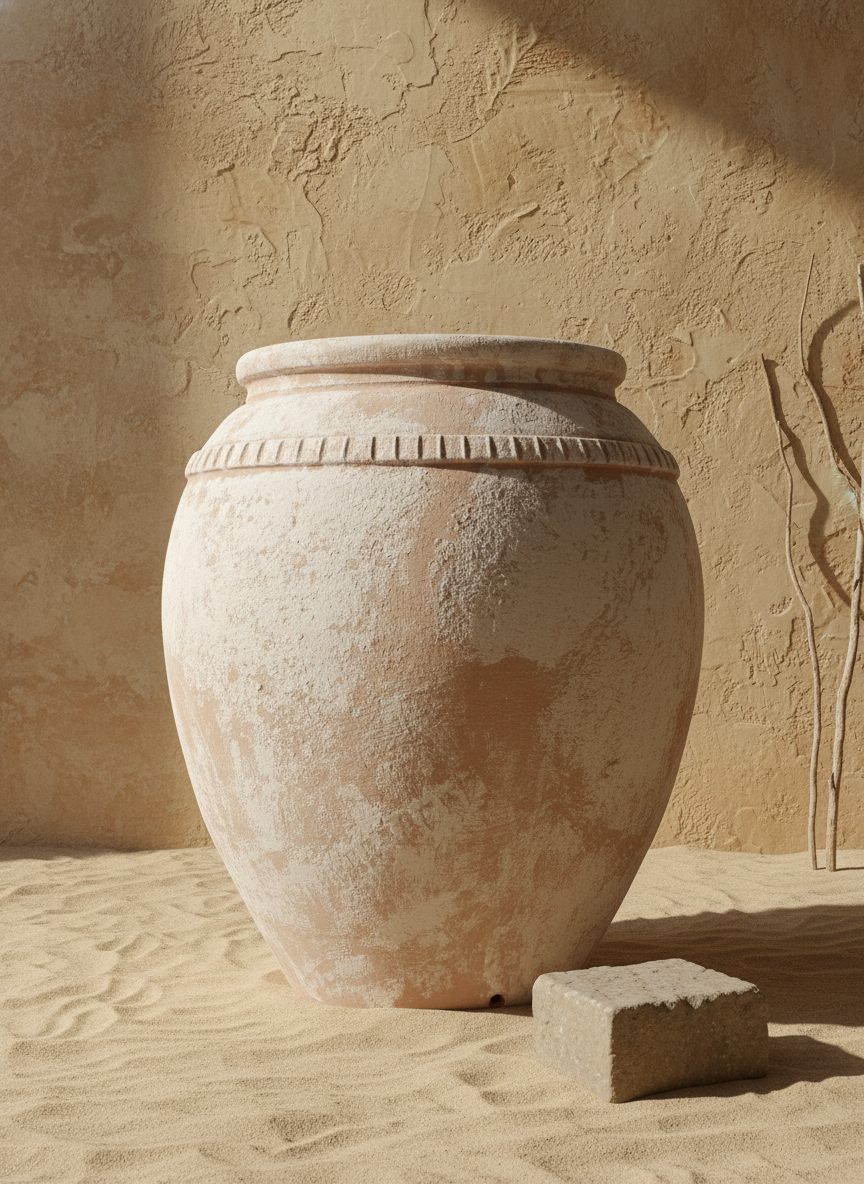 Vaso terracota artesanal Luma B feito à mão em Portugal, decoração wabi-sabi, minimalista, rústica, mediterrânica, cottagecore e farmhouse . Decoração e design de interiores; decoração e design biofílico;