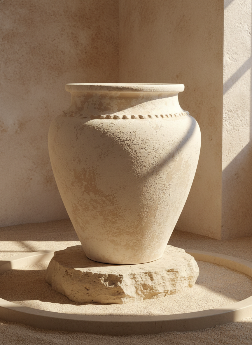 Vaso terracota artesanal Kora N,  artesanato feito em Portugal.  Design biofílico; Decoração sustentável nos estilos: Japandi, minimalista, rústico, mediterrânico, farmhouse e cottage. Decoração de interiores; 