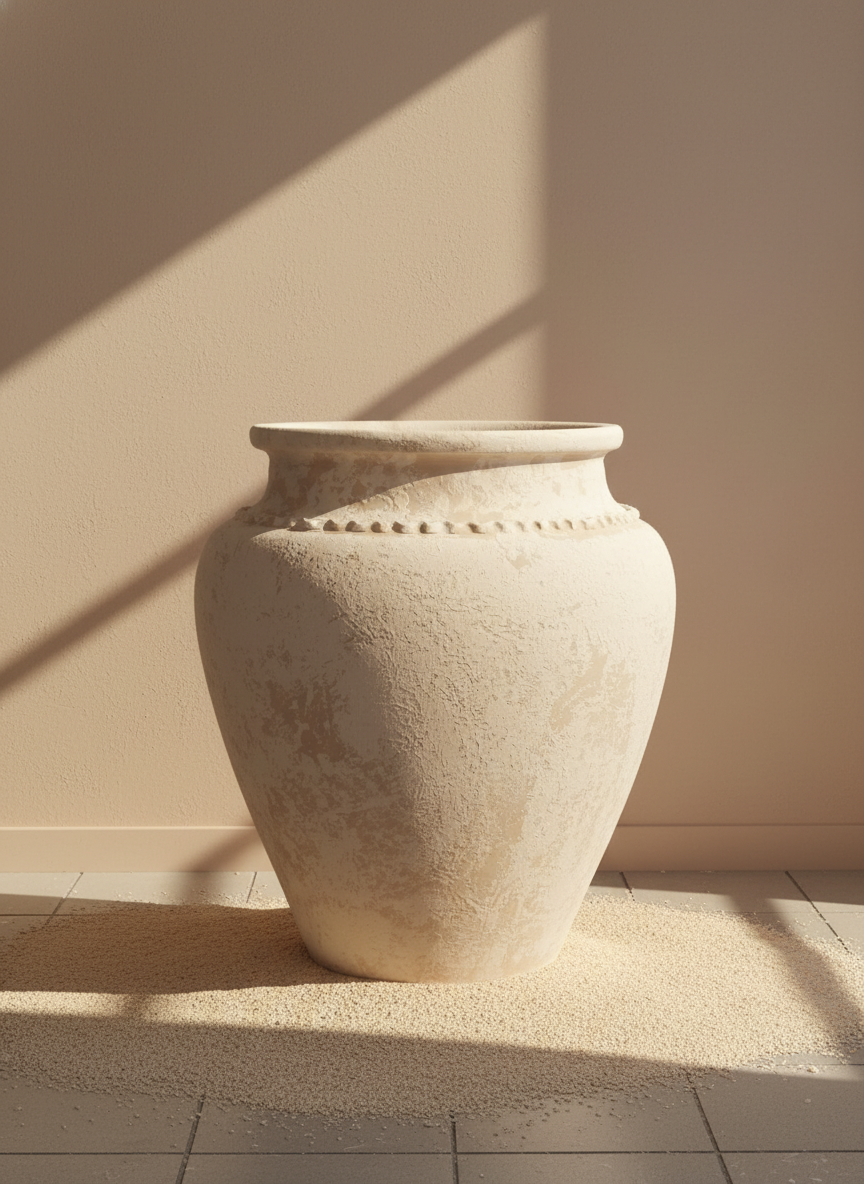 Vaso terracota artesanal Kora N,  artesanato feito em Portugal.  Design biofílico; Decoração sustentável nos estilos: Japandi, minimalista, rústico, mediterrânico, farmhouse e cottage. Decoração de interiores; 