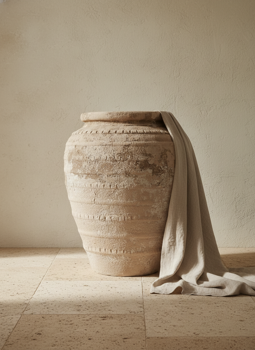 Vaso terracota artesanal Marua D, MADE IN Portugal. Decoração orgânica; Estilo wabi-sabi, minimalista, rústico, mediterrânico, moderno e outras. Decoração sustentável e design de interiores; design biofílico;