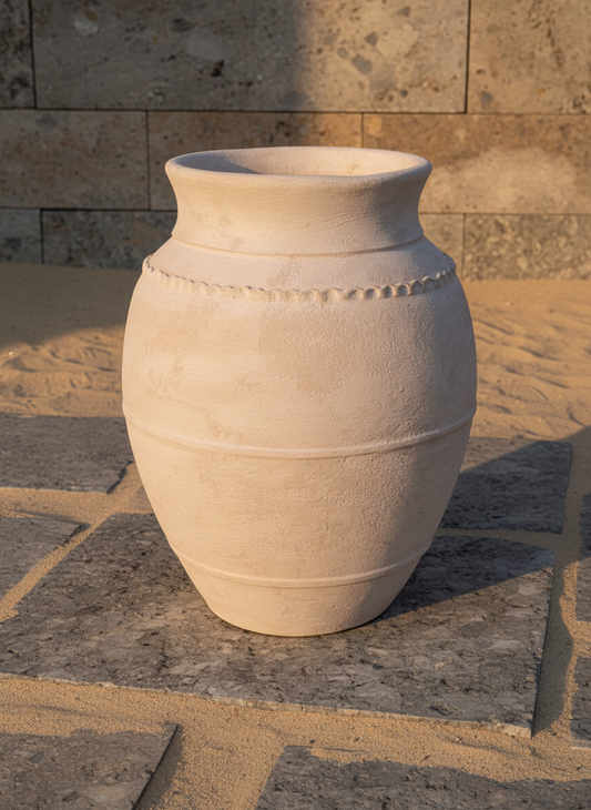 Vaso terracota artesanal LAMOUR B feito à mão Portugal. Decoração minimalista, wabi-sabi, rústica, mediterrânico e farmehouse. Decoração e design de interiores; decoração e design biofílico;