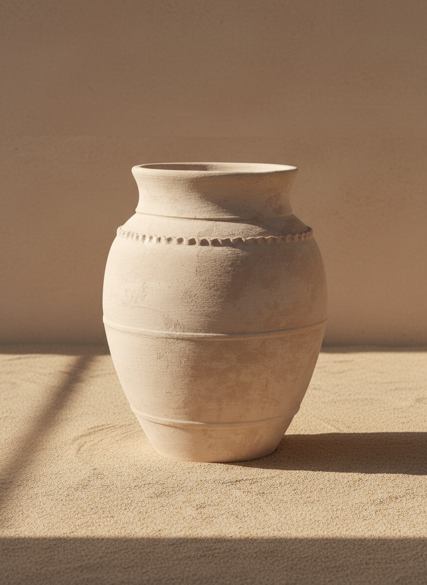 Vaso terracota artesanal LAMOUR B feito à mão Portugal. Decoração minimalista, wabi-sabi, rústica, mediterrânico e farmehouse. Decoração e design de interiores; decoração e design biofílico;